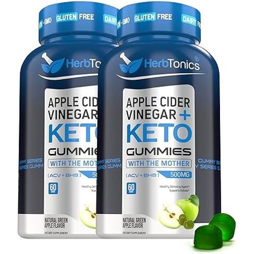 2 Pack: Apple Cider Vinegar Capsules Plus Keto Gummies